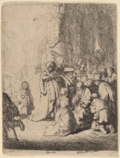 The Presentation in the Temple with the Angel: Small Plate, 1630.