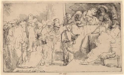 Christ Disputing with the Doctors: a Sketch, 1652.