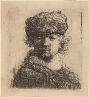 Self-Portrait in a Heavy Fur Cap, 1631.