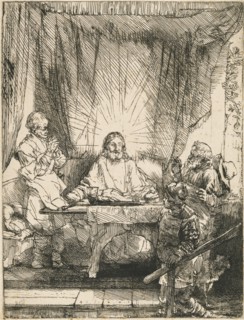 Christ at Emmaus: the Larger Plate, 1654.