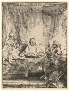 Christ at Emmaus: the Larger Plate, 1654.