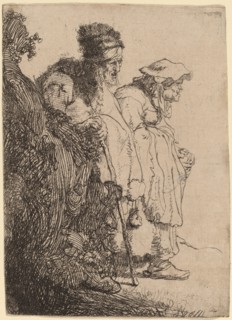 Beggar Man and Woman behind a Bank, c. 1630.