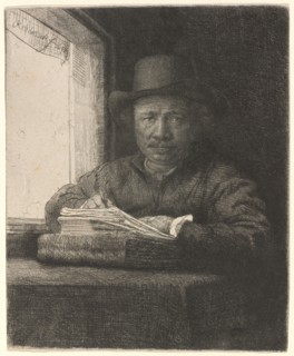 Self-Portrait Drawing at a Window, 1648.