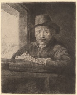 Self-Portrait Drawing at a Window, 1648.