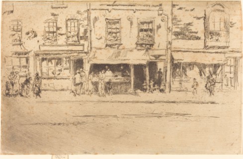 The Fish-Shop, Busy Chelsea, 1887.