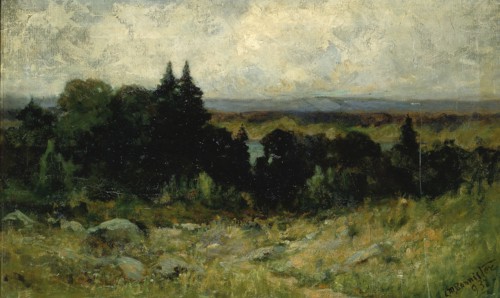 Untitled (landscape, fields with rocks and trees), 1893.