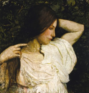 Girl Arranging Her Hair, 1918-1919.