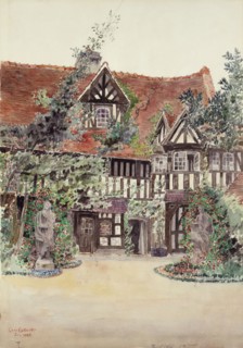 The Smaller Courtyard, Hotel Guilleaume le Conquerant, Dives, France, 1924.