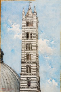 Cathedral Tower, Siena, 1927.