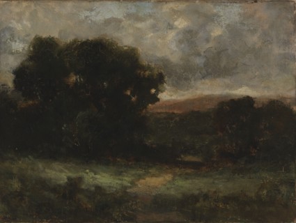 Untitled (landscape with meadow and trees), n.d.