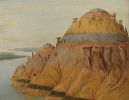Picturesque Clay Bluff, 1700 Miles above St. Louis, 1832.