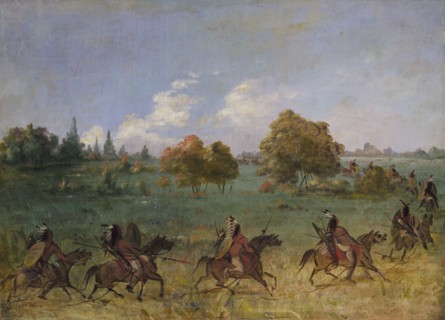 Comanche War Party on the March, Fully Equipped, 1846-1848.