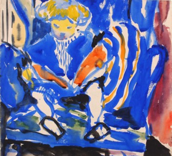 Child Reading, 1915-1918.