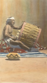 Hopi Musician Playing Drum, n.d.