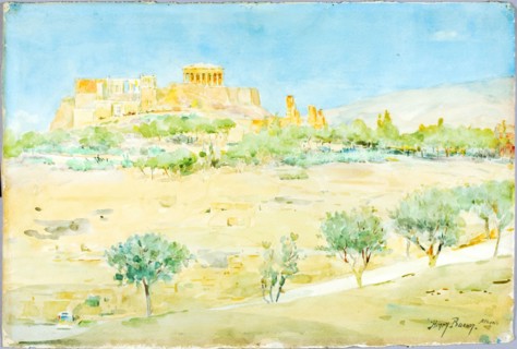 General View of the Acropolis at Sunset, n.d.