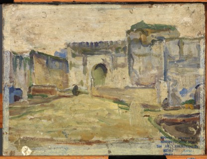 Street Scene, Tangier (Crenelated Architecture), ca. 1910.