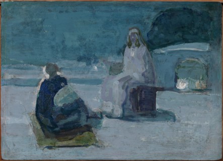Study for Christ and Nicodemus on a Rooftop, ca. 1923.