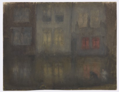 Nocturne: Black and Red?Back Canal, Holland, 1882.