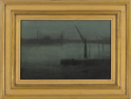 Nocturne: Blue and Silver--Battersea Reach, 1870-1875.