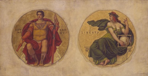 Study for mosaic in the Wisconsin State Capital "Government and Liberty", ca. 1912.