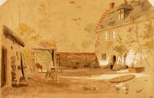 Ancient Abbey of St. Valery, France, 1862.