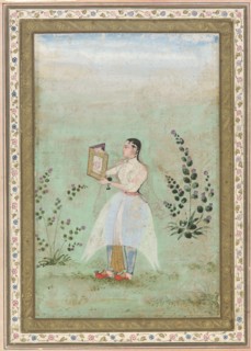 Lady with a Portrait of Jahangir, ca. 1603.