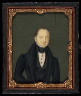 Caballero desconocido con bigote, 19th century. [Unknown gentleman with moustache].