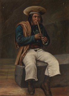 Bolivian Indian Playing the Quena, ca. 1890-1892.