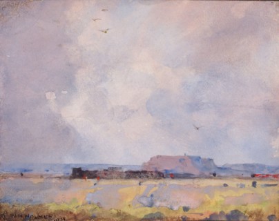 In the Plateau Country, with an Inhabited Pueblo, 1929.