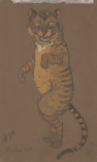Cheshire Cat (costume design for Alice-in-Wonderland, 1915).