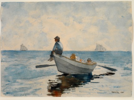 Boys in a Dory, 1880.