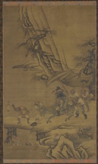Zhong Kui and Demons Crossing a Bridge, 15th century.