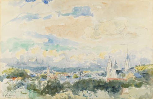 Sketch of a Village, late 19th-early 20th century.