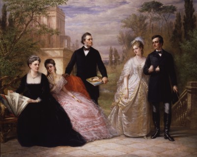 The Field Family in a Garden, 1869.