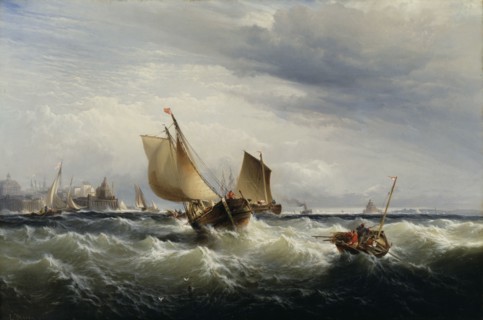 Fishing Boats Beating up to Windward, ca. 1858.
