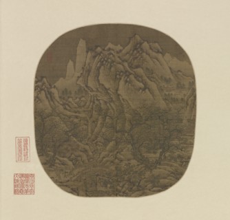 Travelers in a Winter Landscape, 14th century. By a follower of Sheng Mou.