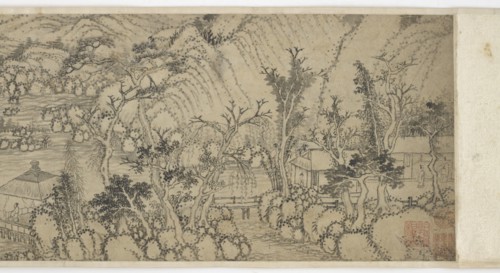 Houses at the waterside, 17th century. Formerly attributed to Cao Zhibo.