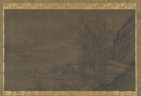 Geese at Dawn on a Misty River, 15th century. Formerly attributed to Cui Bai