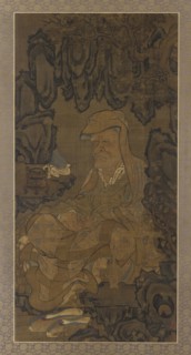Luohan Meditating in a Grotto, (1345?). Formerly attributed to Guanxiu.