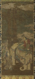 Sakyamuni on an Elephant, 16th-17th century. Formerly attributed to Su Hanchen.