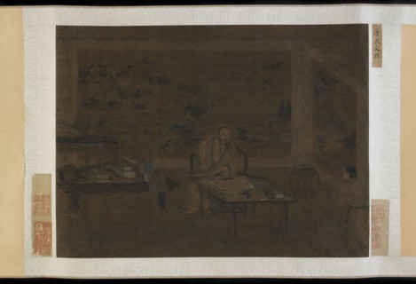 Man cleaning his ear, 1368-1644. Formerly attributed to Zhou Wenju.