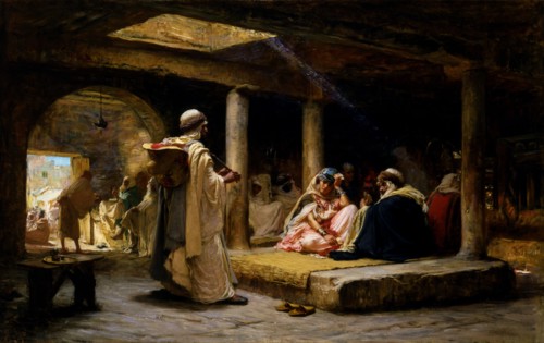 Cafe at Biskra, Algeria, 1884.