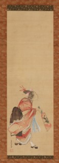 Girl playing battledore and shuttlecock, 1615-1868.