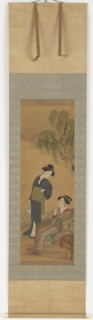 Two women under a willow tree, 1726-1792.