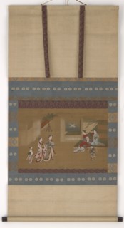 Two yujo making a New Year call upon two others, 18th century.
