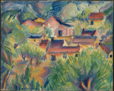 Houses and Landscape, ca. 1918.