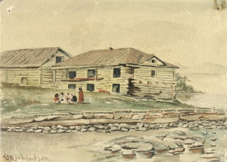 Buildings Going to Ruin, Alaska, 1884.