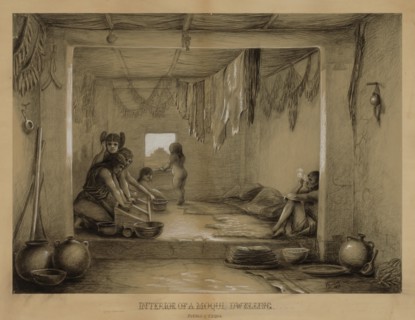 Interior of a Hopi Dwelling, late 19th-early 20th century.