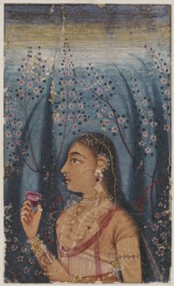 Head of a young woman, among flowering stems, c. 1620.