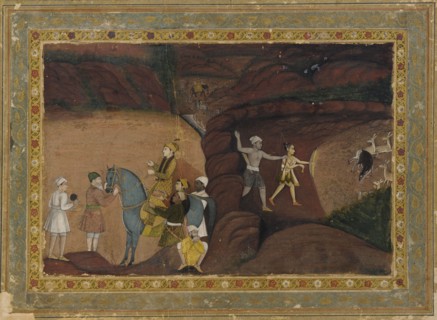 Deer Hunting At Night, early 18th century.